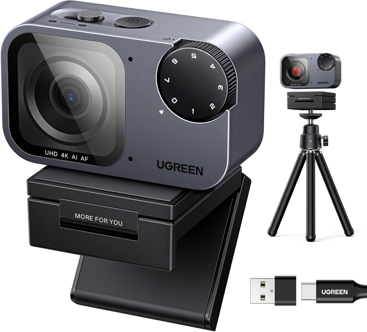Cámara web UGREEN FineCam Pro 4K vista principal