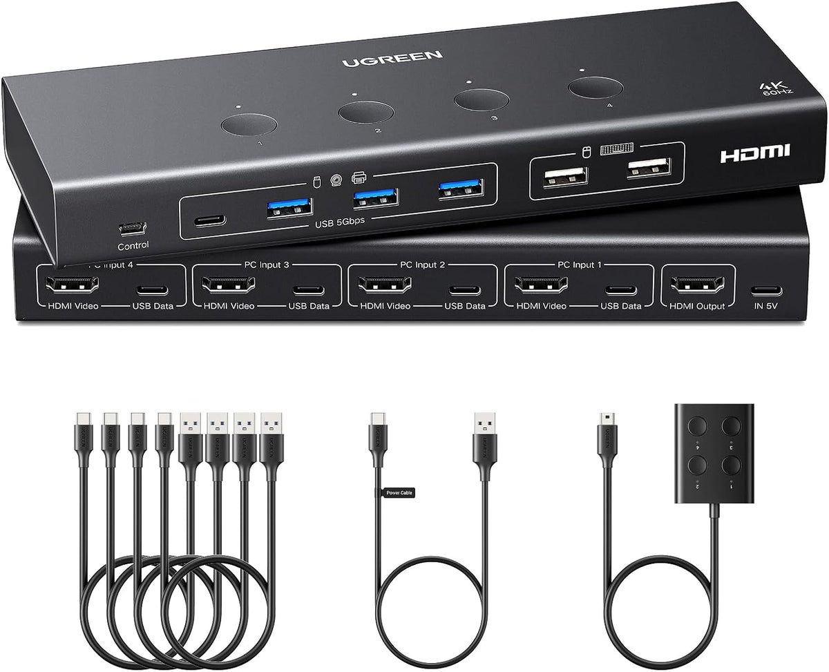 Switch KVM UGREEN 4 PC vista principal