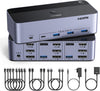 Switch KVM UGREEN 8K 60 Hz para 3 monitores y 2 computadores con DisplayPort y HDMI