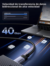 Cable UGREEN Thunderbolt 4 activo 2 m puertos y conexiones