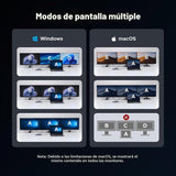 Docking UGREEN 12 en 1 triple monitor en uso