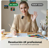 Cámara web UGREEN FineCam Pro 2K detalle de características