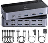 Switch KVM UGREEN HDMI 8K 60 Hz para 2 monitores y 2 computadores con 4 USB 3.0