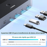 Switch KVM UGREEN HDMI 2 monitores en uso