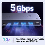 Switch KVM UGREEN HDMI 8K 1 monitor medidas y diseño