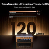 Docking UGREEN Maxidok Thunderbolt 5 SSD puertos y conexiones