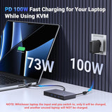Switch KVM UGREEN USB-C 2 notebooks en uso