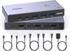Switch KVM UGREEN HDMI 8K 60 Hz para 1 monitor y 2 computadores con 4 USB 3.0
