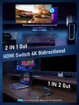 Lemorele HS001 Switch HDMI Bidireccional 4K 60Hz