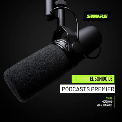 Shure SM7B Micrófono Profesional para Podcast y Estudio