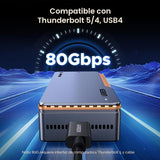 Carcasa SSD UGREEN 80 Gbps detalle de características