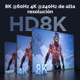 Switch KVM UGREEN 3 monitores puertos y conexiones