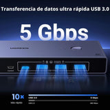 Switch KVM UGREEN DP 1 monitor medidas y diseño