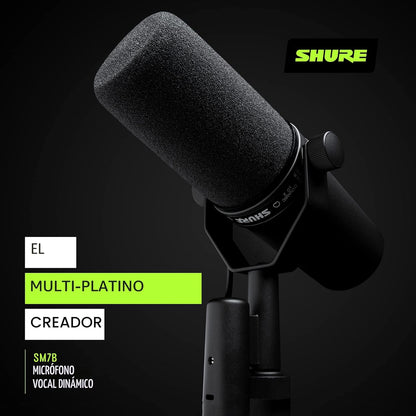 Shure SM7B Micrófono Profesional para Podcast y Estudio