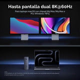 Docking UGREEN Maxidok TB5 13 en 1 en uso