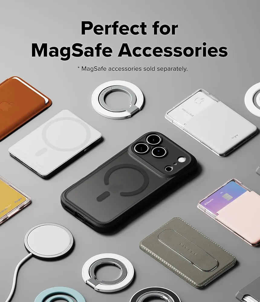 Ringke iPhone 17 Pro Max Case, FUSION BOLD MAGNETIC Matte Treatment, Translucent, Back Cover, Shockproof, TPU Bumper Included, Anti-Slip Texture, Smartphone Case Cover for iPhone Pro Max - Magnetic