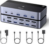 Switch KVM UGREEN DisplayPort 8K 60 Hz para 2 monitores y 2 computadores en aluminio