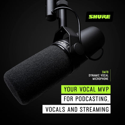 Shure SM7B Micrófono Profesional para Podcast y Estudio