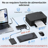 Switch USB-C UGREEN 10 Gbps medidas y diseño