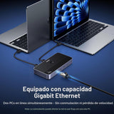Switch USB UGREEN con Ethernet detalle de características
