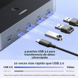 Switch KVM UGREEN HDMI 8K 2 monitores medidas y diseño