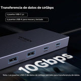 Docking UGREEN 12 en 1 triple monitor medidas y diseño