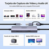 Capturadora UGREEN 2K PD 100W medidas y diseño