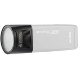 Godox H200R acoplado a un flash AD200