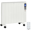 [EU Almacén] Calefactor eléctrico de 1000/2000 W con temporizador y niveles de potencia para habitaciones de hasta 15 m², 75 x 31 x 66,5 cm, blanco