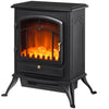 [EU Almacén] Chimenea eléctrica independiente con efecto llama, 1000 W/2000 W, con protección contra sobrecalentamiento y termostato, ABS y vidrio, 45 x 28 x 54 cm, negra