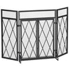 [EU Almacén] Pantalla antichispas plegable de 3 paneles, 120 cm x 79 cm, negra