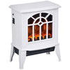 [EU Almacén] Chimenea decorativa de 1000 W/2000 W con temperatura ajustable y efecto de llama LED para 15–20 m² – 36,5 x 24 x 46 cm – Blanca