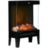 [EU Almacén] Calefactor de chimenea eléctrica de 1000 W/2000 W con llama LED ajustable – Cubre 15–20 m² – 40,5 x 20 x 62 cm – Negro