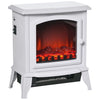 [EU Almacén] Chimenea decorativa con termostato ajustable y protección contra sobrecalentamiento para estancias de 20–25 m², 36,5 x 24 x 45,5 cm, blanca.
