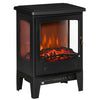 [EU Almacén] Chimenea eléctrica de 900 W/1800 W con efecto de llama, temperatura ajustable y protección contra sobrecalentamiento – Negra