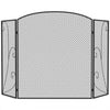 [EU Almacén] Pantalla plegable para chimenea de 3 paneles, 133 x 1 x 77 cm, negra