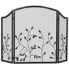 [EU Almacén] Protector de seguridad para chimenea OMCOM, pantalla plegable de 3 paneles, 122 x 75 cm