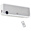 [EU Almacén] Calefactor eléctrico de pared de 3 modos con temporizador de 12 h, PP y PA, 56 x 18,5 x 11,7 cm, blanco y plateado