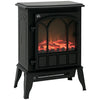 [UK Almacén] Chimenea eléctrica independiente, estufa calefactora con efecto de llama LED, sistema de seguridad contra sobrecalentamiento, 1000 W/2000 W, color negro.