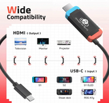 Lemorele L100 Cable USB-C a HDMI Para Nintendo Switch 2