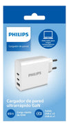 Cargador Philips GaN de 65 W DLP2683 blanco vista lateral