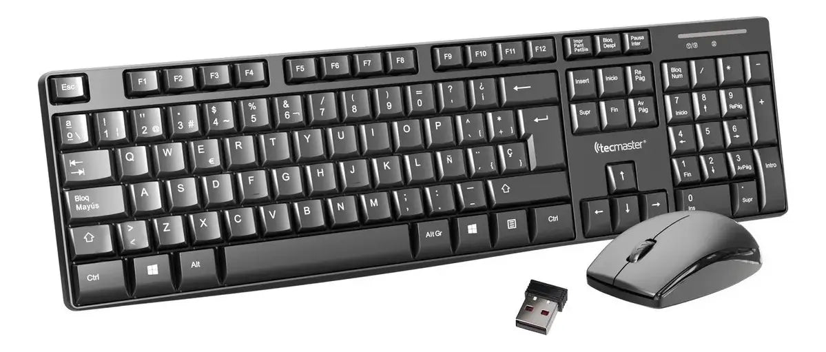 Kit teclado y mouse inalámbrico Tecmaster TM-100512 negro