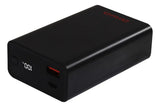 Batería portátil Aiwa PAW-650 de 20.000 mAh negra vista frontal