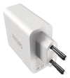 Cargador Philips GaN de 65 W DLP2683 blanco en uso