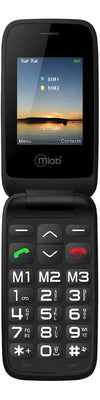 Teléfono adulto mayor Mlab 9204 Shell 4G negro abierto