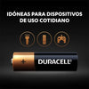 Pilas Duracell AA alcalinas tira de 12 unidades en uso