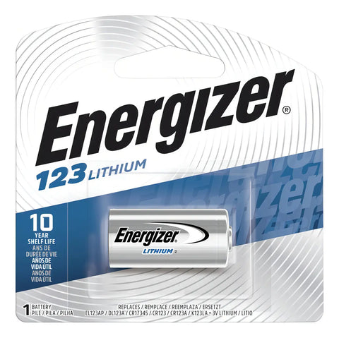 Pila Energizer litio CR123 de 3V fotográfica