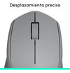 Mouse inalámbrico Logitech M280 gris vista lateral