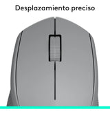 Mouse inalámbrico Logitech M280 gris vista lateral