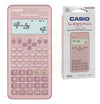 Calculadora científica Casio fx-82ES PLUS-2 rosada vista lateral